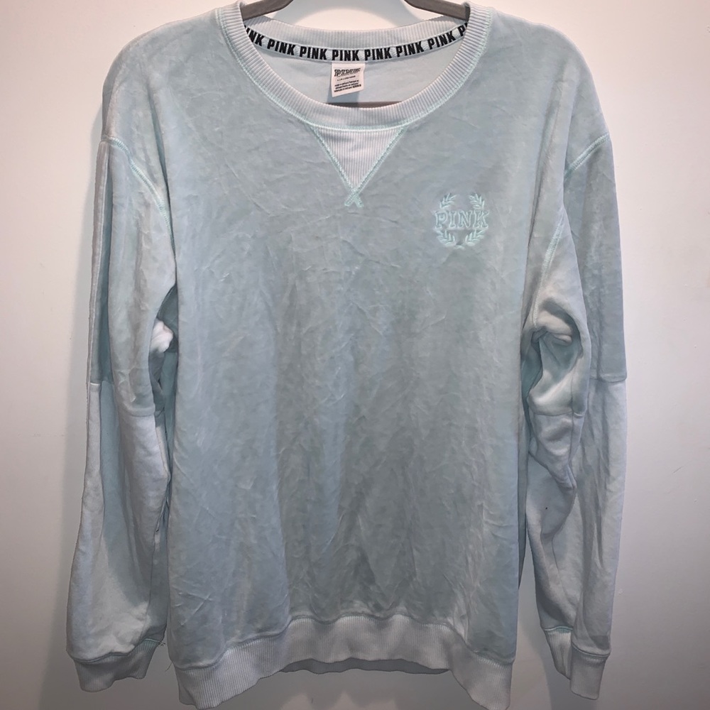 Pink velvet sweatshirt